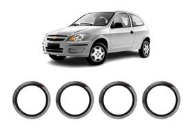 Aplique cromado p/entrada de ar painel (celta,prisma) (2006/...)