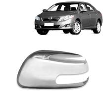 Aplique Cromado para Capa Retrovisor Corolla 2009 2010 2011 2012 2013 2014 Com Pisca