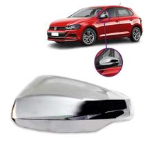Aplique Cromado para Capa Retrovisor Polo Virtus 2018 2019 2020 2021