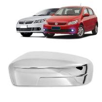 Aplique Cromado para Capa Retrovisor Sem Pisca Gol G5 2008 a 2012 Voyage G5 2008 a 2012