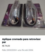 Aplique cromado para retrovisor