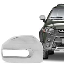 Aplique Cromado Retrovisor Fiat Palio Weekend Strada Idea Adventure Locker 2008 em diante Direito -