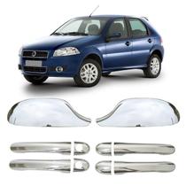Aplique Cromado Retrovisor Maçanetas Fiat Pálio Siena 2008 Aplique Cromado Retrovisor Maçanetas Fiat Pálio Siena 2008