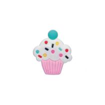 Aplique Cupcake Rosa Silicone - 3,5cm - 4 Un - Artegift - Rizzo Aplique Cupcake Rosa Silicone - 3,5cm - 4 Un - Artegift - Rizzo