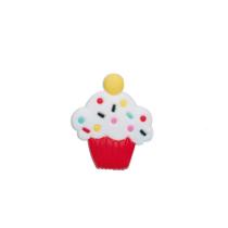 Aplique Cupcake Vermelho Silicone - 3,5cm - 4 Un - Artegift - Rizzo Aplique Cupcake Vermelho Silicone - 3,5cm - 4 Un - Artegift - Rizzo