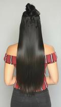 Aplique de Cabelo Liso 70cm Lavável e Pranchável Cor Chocola Aplique de Cabelo Liso 70cm Lavável e Pranchável Cor Chocola