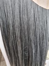 Aplique de cabelo liso orgânico com tic tac 60cm