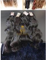 Aplique de Cabelo na Tela Mega Hair Natural Fibra Russa Ondulado 60cm Premium Europeu Castanho