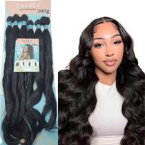 Aplique De Cabelo Ondulado Liso Super Natural Longo Entrelace