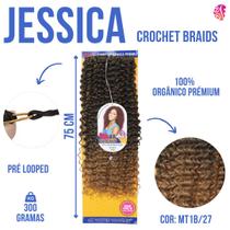 Aplique De Cabelo Orgânico Cacheado P/ Crochet Braids 75 Cm 300 Gr Jessica