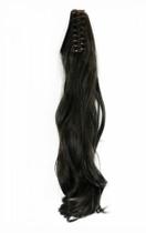 Aplique de cabelo orgânico ondulado na piranha Aplique de cabelo orgânico ondulado na piranha