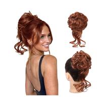 Aplique De Cabelo Sintético Cacheado Para Coque Desgrenhado Com Elástico Para Mulheres