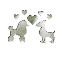 Aplique de Espelho Decorativo Acrílico Cachorrinho 36x52 38210
