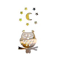 Aplique de Espelho Decorativo Acrílico Coruja 24x55cm 38207 Aplique de Espelho Decorativo Acrílico Coruja 24x55cm 38207