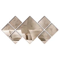Aplique de Espelho Decorativo Acrílico Losangulo 61x29cm 38196 Aplique de Espelho Decorativo Acrílico Losangulo 61x29cm 38196