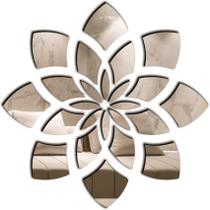 Aplique de Espelho Decorativo Acrílico Mandala 70x70cm 38197 Aplique de Espelho Decorativo Acrílico Mandala 70x70cm 38197