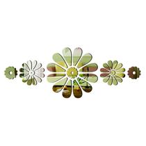 Aplique De Espelho Decorativo Flores 28x76cm 41 Pçs 38131 Aplique De Espelho Decorativo Flores 28x76cm 41 Pçs 38131