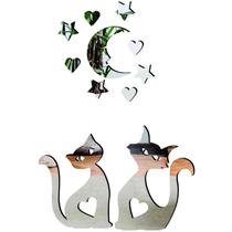 Aplique De Espelho Decorativo Gatinhos 34x50cm 11 Pçs 38137