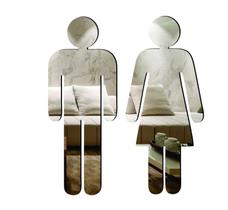 Aplique De Espelho Decorativo Mas Fem 18x12cm 2 Pçs 38145 Aplique De Espelho Decorativo Mas Fem 18x12cm 2 Pçs 38145