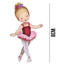 Aplique de MDF e Papel - Bailarina Vermelha APM8 - 583 Aplique de MDF e Papel - Bailarina Vermelha APM8 - 583