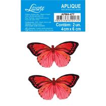 Aplique de MDF e Papel - Coleção Red Rose - Borboletas - APM4-477