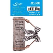 Aplique de MDF e Papel - Farm : Bem Vindo - APM8-1352