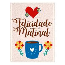 Aplique de MDF e Papel - Felicidade Matinal - APM8 - 1119 Aplique de MDF e Papel - Felicidade Matinal - APM8 - 1119