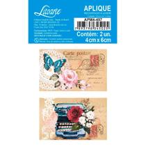 Aplique de MDF e Papel - Memórias Vintage - APM4-497