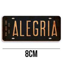 Aplique de MDF e Papel - Placa Alegria APM8 - 352