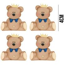 Aplique de MDF e Papel - Ursinhos com Coroa APM3 - 174