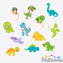 Aplique de Papel 9 cm infantil para Lembrancinhas de Festas Dinossauros