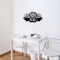 Aplique De Parede Café Central Perk Série Friends Mdf Preto Decorativo Casa Cozinha Sala