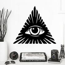 Aplique De Parede Olho De Hórus Que Tudo Vê Illuminati Mdf Quadro Vazado Decorativo Casa Sala Escritório