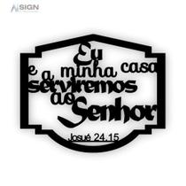 Aplique de parede / Quadro Versículo Bíblico MDF Preto Aplique de parede / Quadro Versículo Bíblico MDF Preto