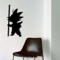 Aplique de Paredeem MDF 6mm Vazado Goku Dragon Ball Silhueta