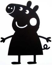 aplique de Peppa pig em MDF com fita dupla face decoração quadro personagem infantil