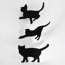 Aplique Decoração Gatos 20x30cm MDF Preto Aplique Decoração Gatos 20x30cm MDF Preto