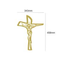 Aplique Decorado Crucifixo Dourado - Venka