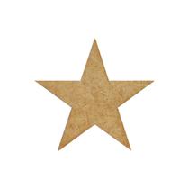Aplique Decorativo Estrela 3,5x3 Mdf Madeira