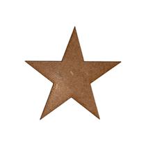 Aplique Decorativo Estrela 5,5x5 Kit 50un Mdf Madeira