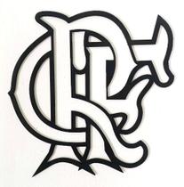Aplique decorativo Flamengo escudo em MDF Preto ou cru com fita dupla face mandala decoração