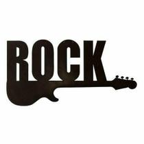 Aplique Decorativo Rock guitarra Mdf Vazado Decorativo com fita dupla face