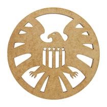 Aplique Decorativo Shield 10x10 Mdf Madeira Aplique Decorativo Shield 10x10 Mdf Madeira