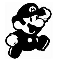 aplique decorativo super mario Gamer mdf preto vazado 29x24 c/ fita dupla face