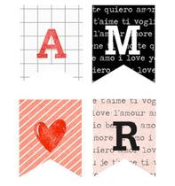 Aplique Decoupage Bandeirinhas Amor Apm3-287 em Mdf 3cm Litoarte Aplique Decoupage Bandeirinhas Amor Apm3-287 em Mdf 3cm Litoarte