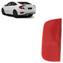 Aplique Defletor Parachoque Traseiro Civic 2017 2018 2019 2020 2021 Rubi Estriada Acrílico