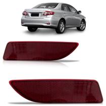 Aplique Defletor Parachoque Traseiro Corolla 2012 2013 2014 Rubi Lente Acrílico
