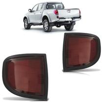 Aplique Defletor Parachoque Traseiro L200 Triton 2008 2009 2010 2011 2012 2013 2014 2015 Rubi Lente Acrílico