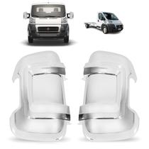 Aplique ducato 18/ boxer / jumper capa retrovisor (braco longo) (cromada) (par)