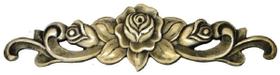 Aplique Em Bronze Móveis Floral Grande 34 X 9 Cômoda Flores Aplique Em Bronze Móveis Floral Grande 34 X 9 Cômoda Flores